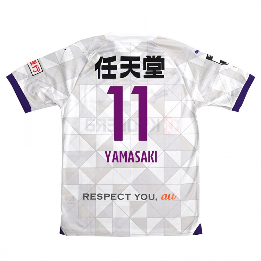 Niño Camiseta Ryogo Yamasaki #11 Blanco Morado 2ª Equipación 2024/25 La Camisa Chile