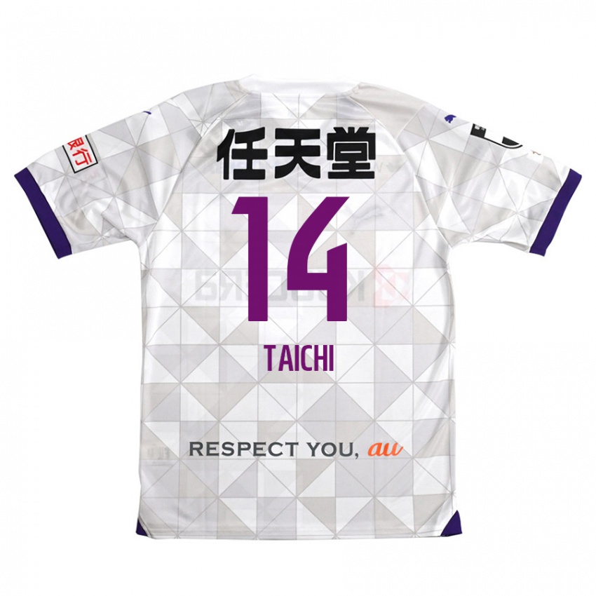 Niño Camiseta Taichi Hara #14 Blanco Morado 2ª Equipación 2024/25 La Camisa Chile