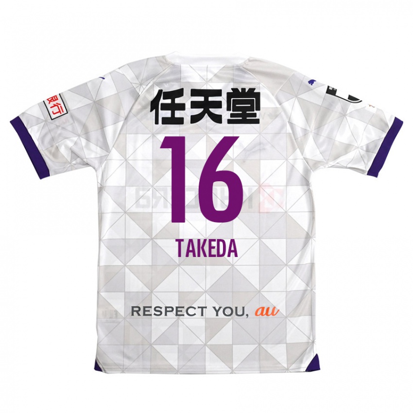 Niño Camiseta Shohei Takeda #16 Blanco Morado 2ª Equipación 2024/25 La Camisa Chile