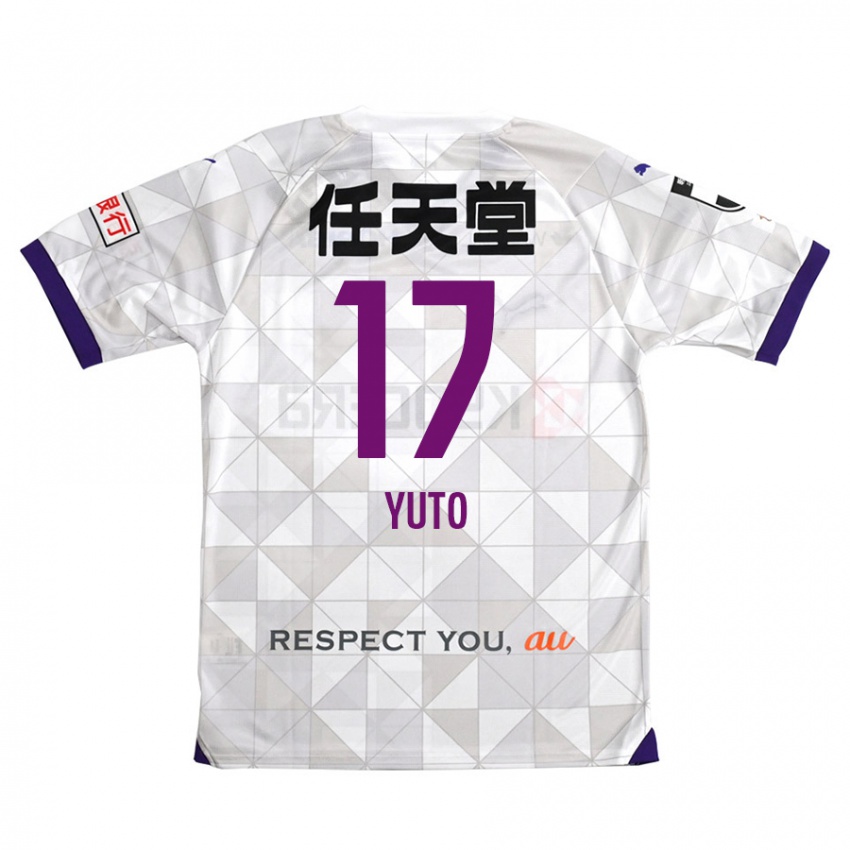 Niño Camiseta Yuto Anzai #17 Blanco Morado 2ª Equipación 2024/25 La Camisa Chile