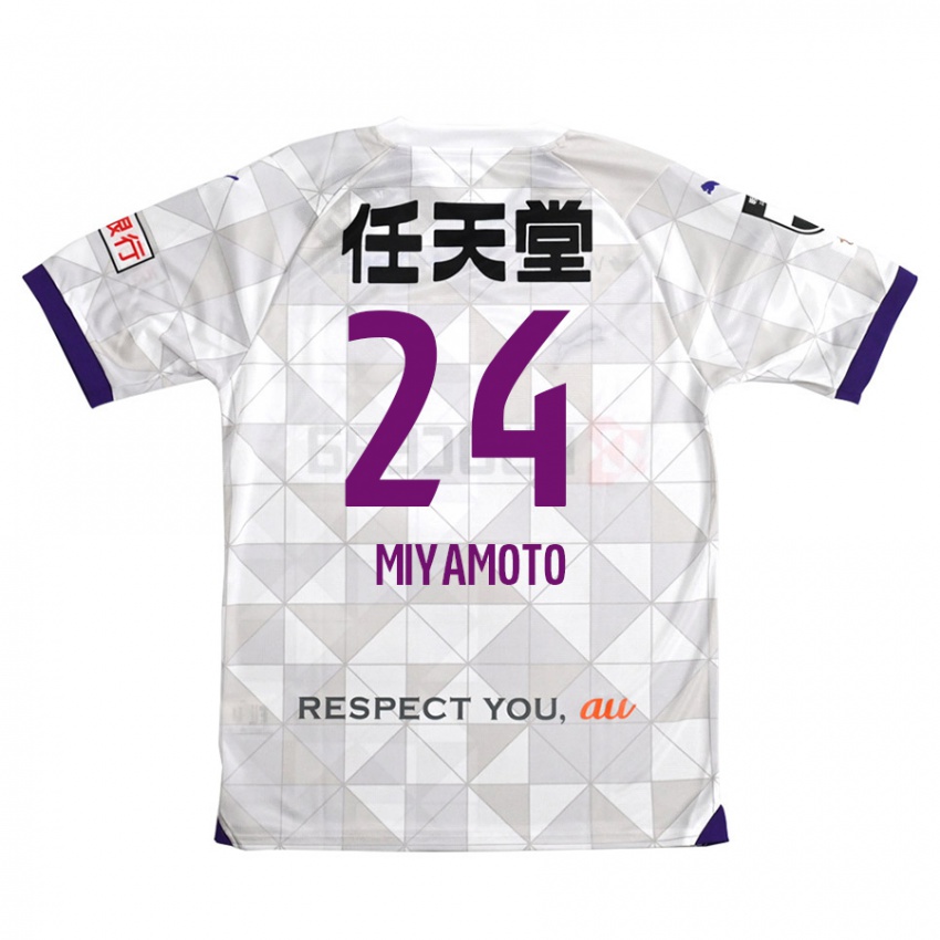 Niño Camiseta Yuta Miyamoto #24 Blanco Morado 2ª Equipación 2024/25 La Camisa Chile