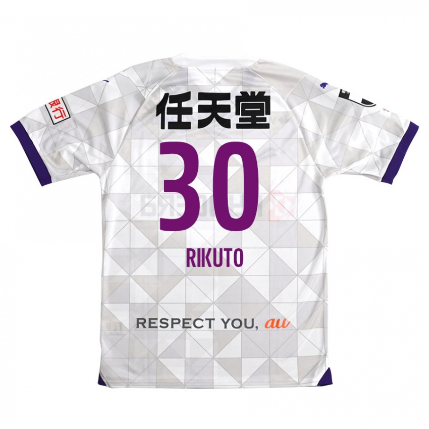 Niño Camiseta Rikuto Iida #30 Blanco Morado 2ª Equipación 2024/25 La Camisa Chile