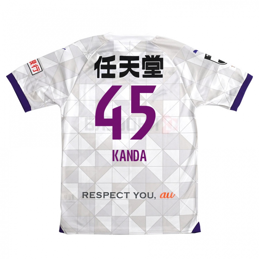 Niño Camiseta Kotaro Kanda #45 Blanco Morado 2ª Equipación 2024/25 La Camisa Chile