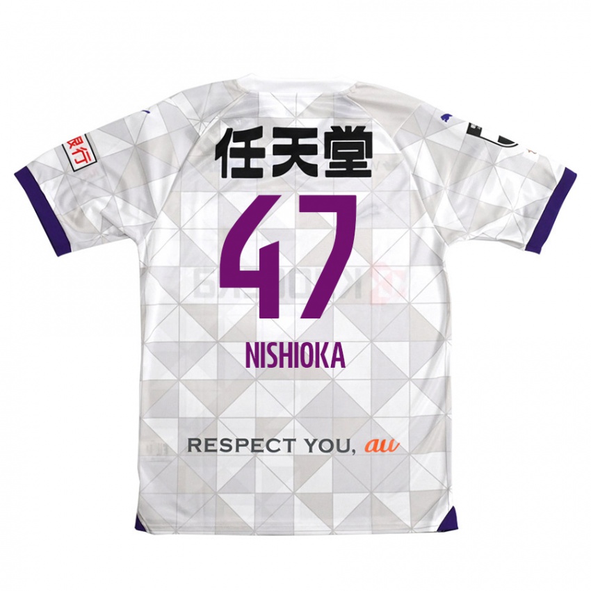 Niño Camiseta Yuma Nishioka #47 Blanco Morado 2ª Equipación 2024/25 La Camisa Chile