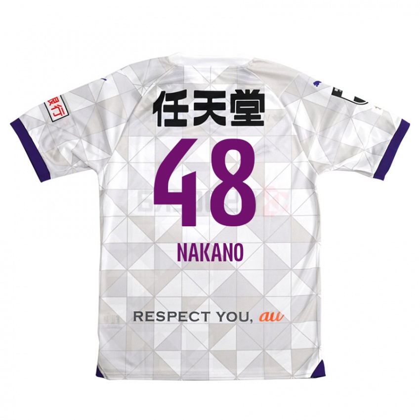 Niño Camiseta Ryuma Nakano #48 Blanco Morado 2ª Equipación 2024/25 La Camisa Chile