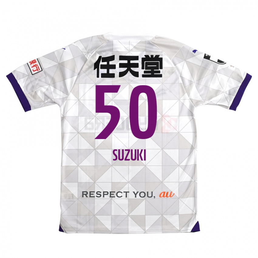 Niño Camiseta Yoshinori Suzuki #50 Blanco Morado 2ª Equipación 2024/25 La Camisa Chile