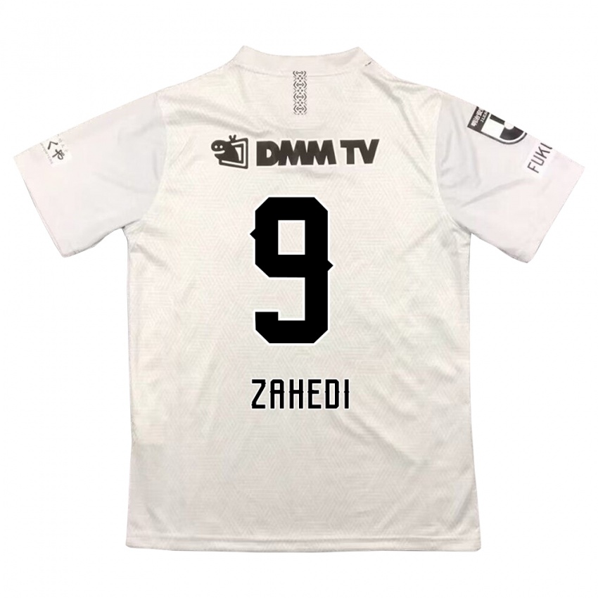 Niño Camiseta Shahab Zahedi #9 Gris Negro 2ª Equipación 2024/25 La Camisa Chile