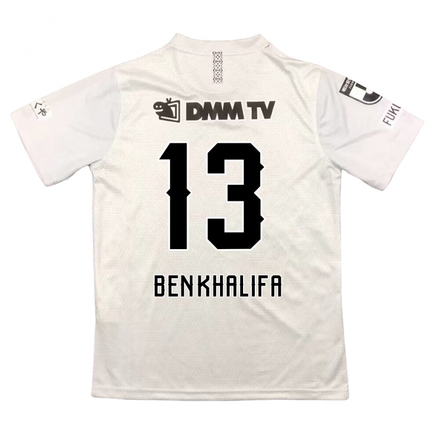 Niño Camiseta Nassim Ben Khalifa #13 Gris Negro 2ª Equipación 2024/25 La Camisa Chile