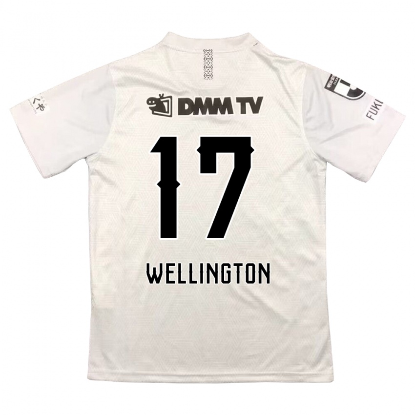 Niño Camiseta Wellington #17 Gris Negro 2ª Equipación 2024/25 La Camisa Chile