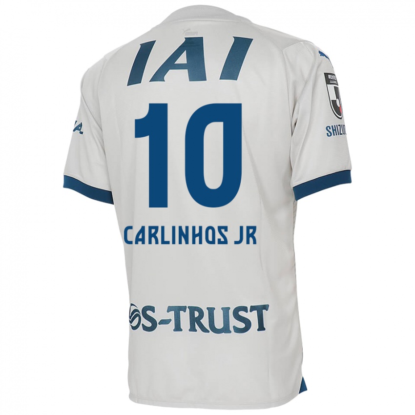 Niño Camiseta Carlinhos Junior #10 Blanco Azul 2ª Equipación 2024/25 La Camisa Chile