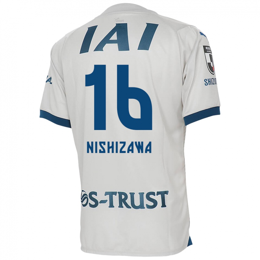 Niño Camiseta Kenta Nishizawa #16 Blanco Azul 2ª Equipación 2024/25 La Camisa Chile