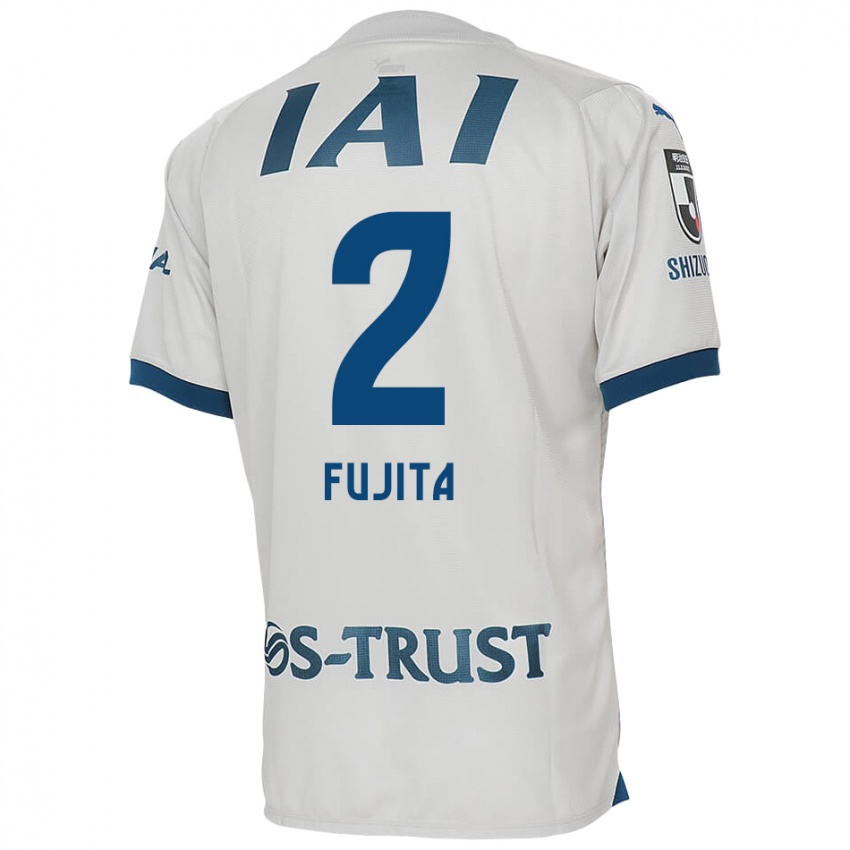 Niño Camiseta Shunsuke Fujita #2 Blanco Azul 2ª Equipación 2024/25 La Camisa Chile