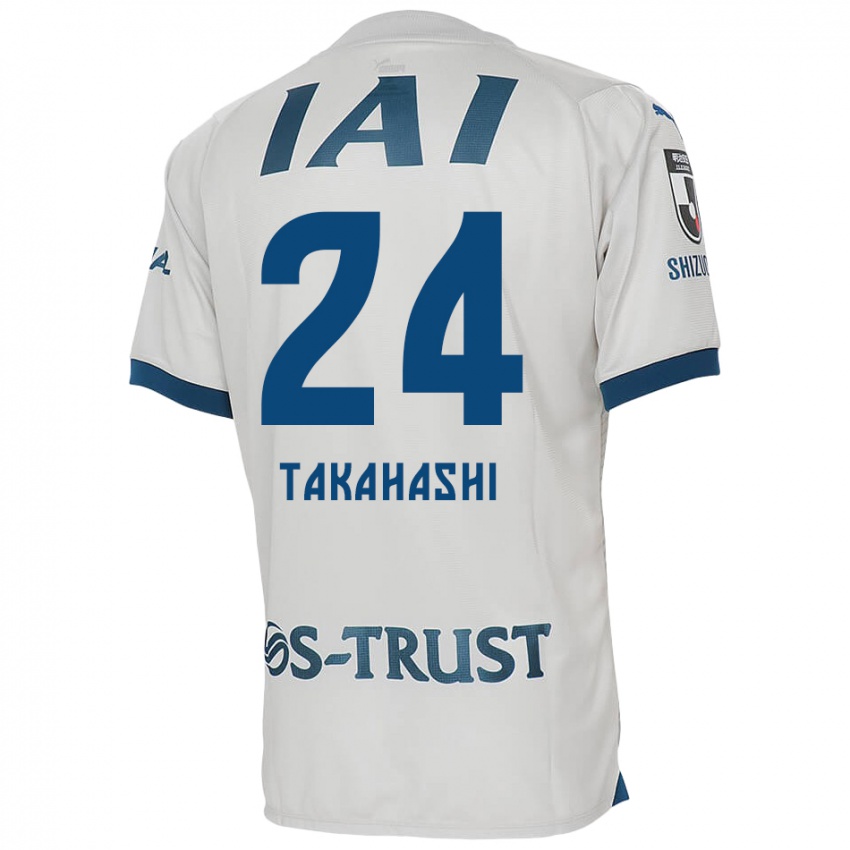 Niño Camiseta Yuzuki Takahashi #24 Blanco Azul 2ª Equipación 2024/25 La Camisa Chile