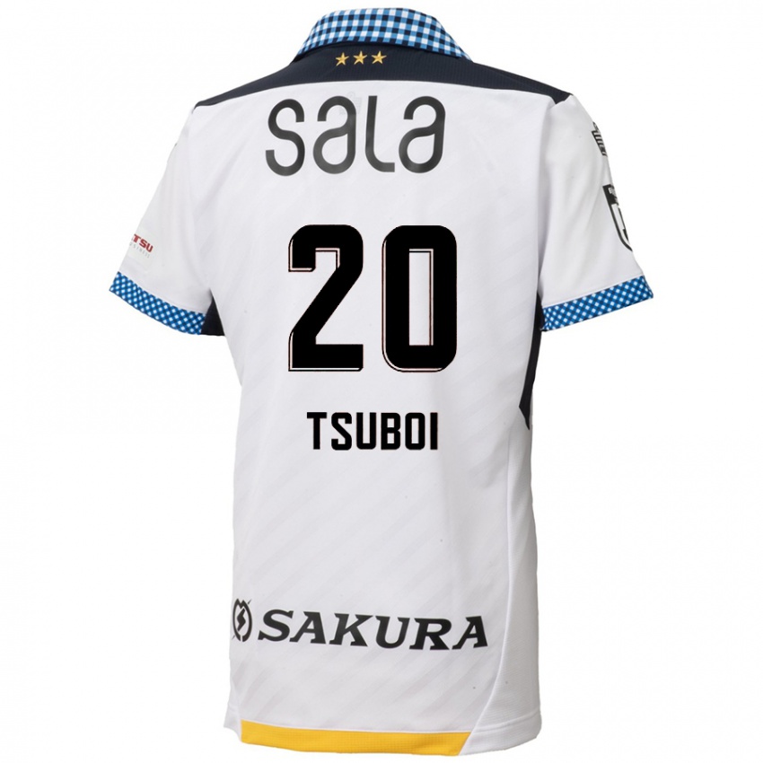 Niño Camiseta Yuya Tsuboi #20 Blanco Negro 2ª Equipación 2024/25 La Camisa Chile