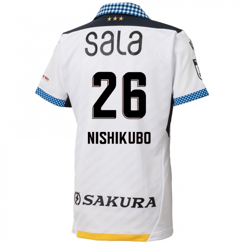 Niño Camiseta Shunsuke Nishikubo #26 Blanco Negro 2ª Equipación 2024/25 La Camisa Chile