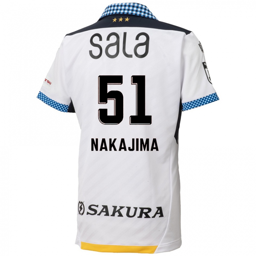 Niño Camiseta Keitaro Nakajima #51 Blanco Negro 2ª Equipación 2024/25 La Camisa Chile