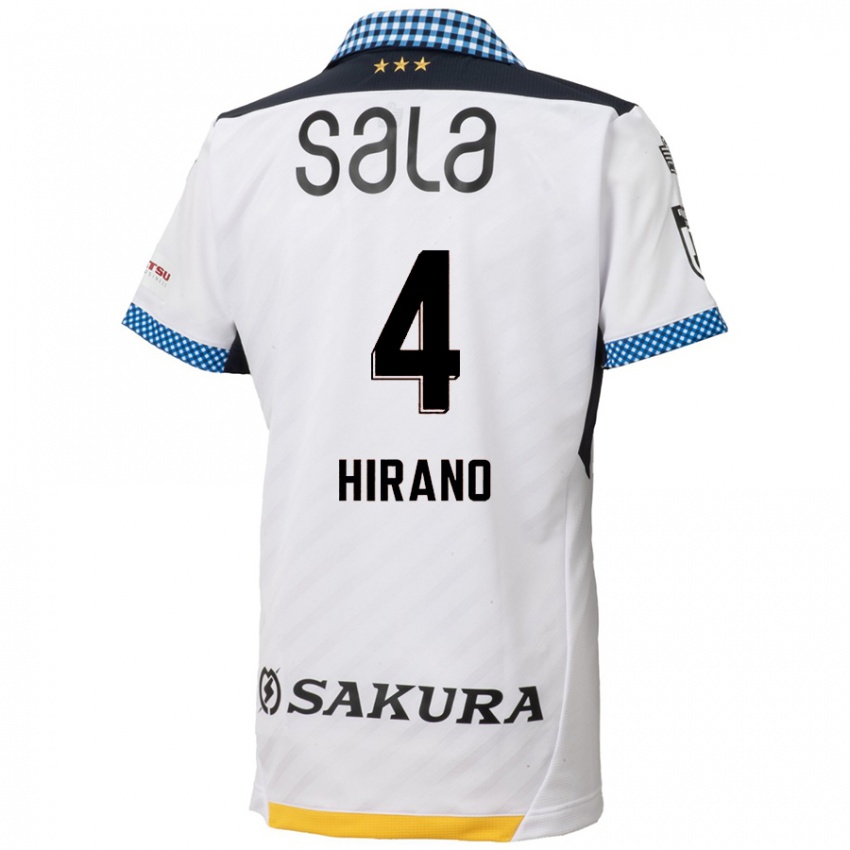 Niño Camiseta Rion Hirano #4 Blanco Negro 2ª Equipación 2024/25 La Camisa Chile