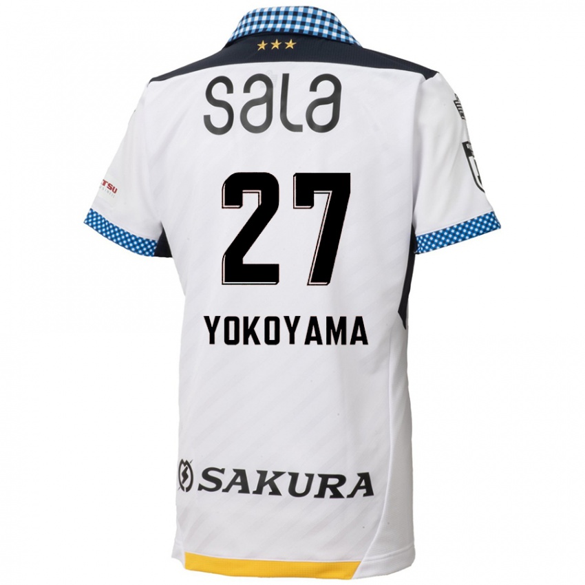 Niño Camiseta Kota Yokoyama #27 Blanco Negro 2ª Equipación 2024/25 La Camisa Chile