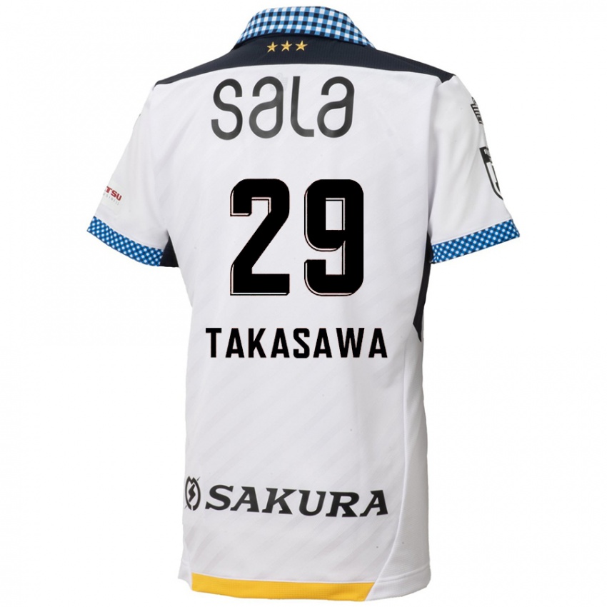 Niño Camiseta Kaito Takasawa #29 Blanco Negro 2ª Equipación 2024/25 La Camisa Chile