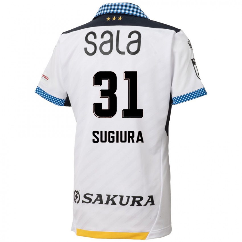 Niño Camiseta Rinnosuke Sugiura #31 Blanco Negro 2ª Equipación 2024/25 La Camisa Chile