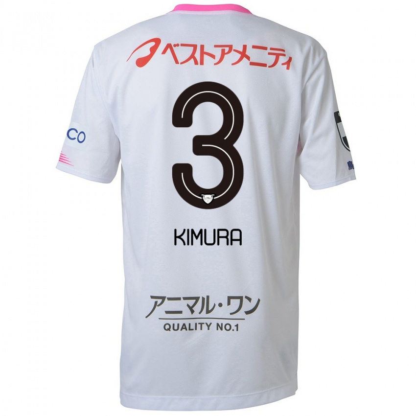 Niño Camiseta Seiji Kimura #3 Blanco Azul Rosa 2ª Equipación 2024/25 La Camisa Chile