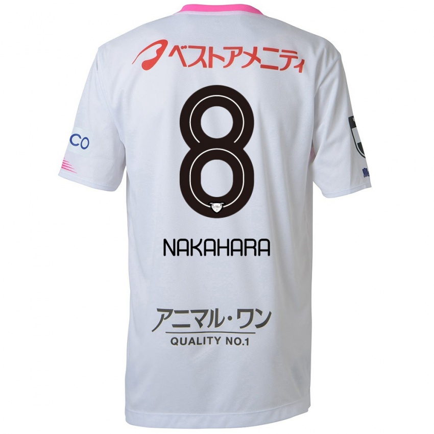 Niño Camiseta Hikaru Nakahara #8 Blanco Azul Rosa 2ª Equipación 2024/25 La Camisa Chile