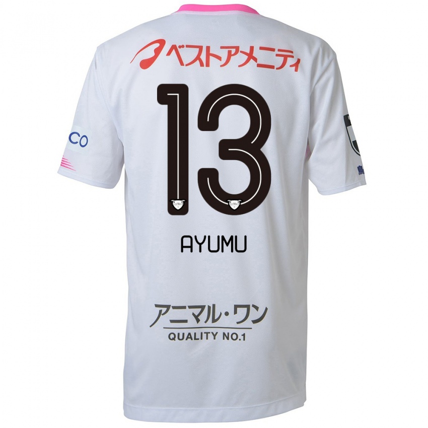 Niño Camiseta Ayumu Yokoyama #13 Blanco Azul Rosa 2ª Equipación 2024/25 La Camisa Chile