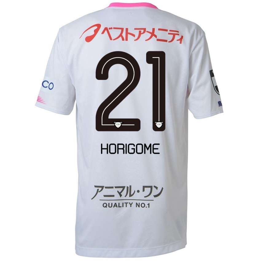 Niño Camiseta Yuki Horigome #21 Blanco Azul Rosa 2ª Equipación 2024/25 La Camisa Chile