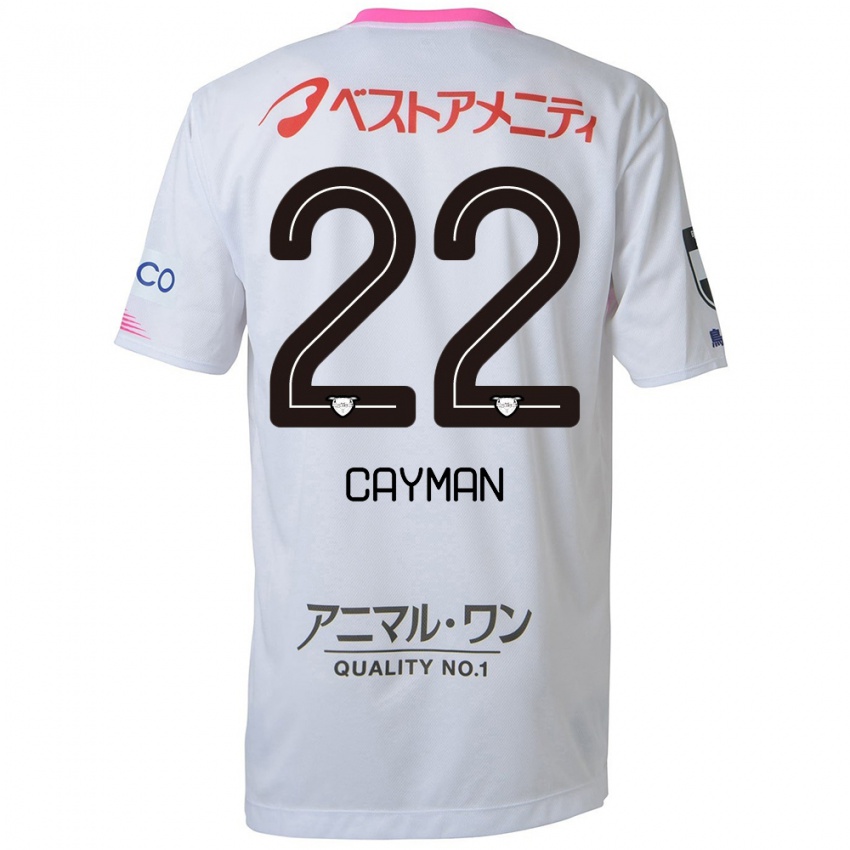 Niño Camiseta Cayman Togashi #22 Blanco Azul Rosa 2ª Equipación 2024/25 La Camisa Chile