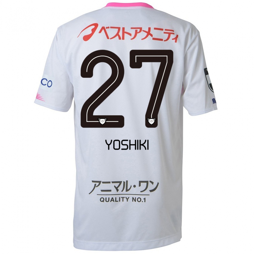 Niño Camiseta Yoshiki Narahara #27 Blanco Azul Rosa 2ª Equipación 2024/25 La Camisa Chile