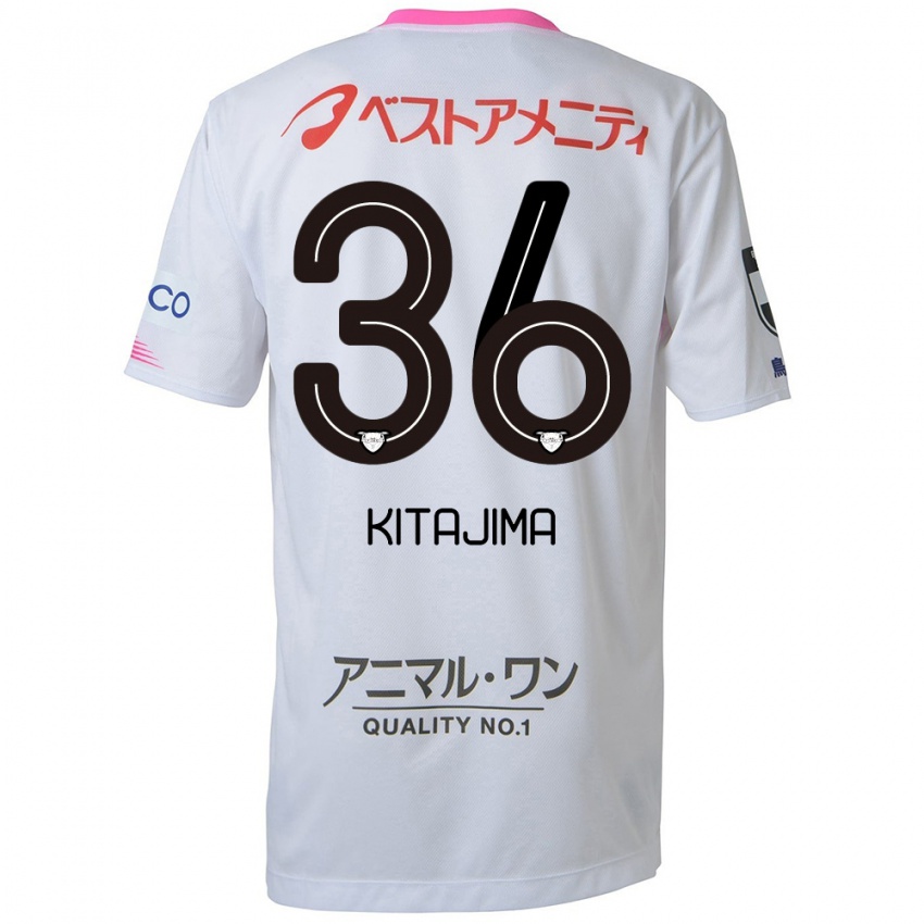 Niño Camiseta Fumiya Kitajima #36 Blanco Azul Rosa 2ª Equipación 2024/25 La Camisa Chile