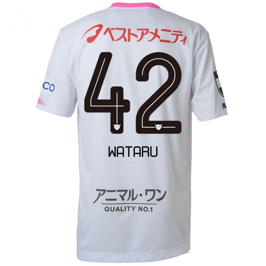 Niño Camiseta Wataru Harada #42 Blanco Azul Rosa 2ª Equipación 2024/25 La Camisa Chile