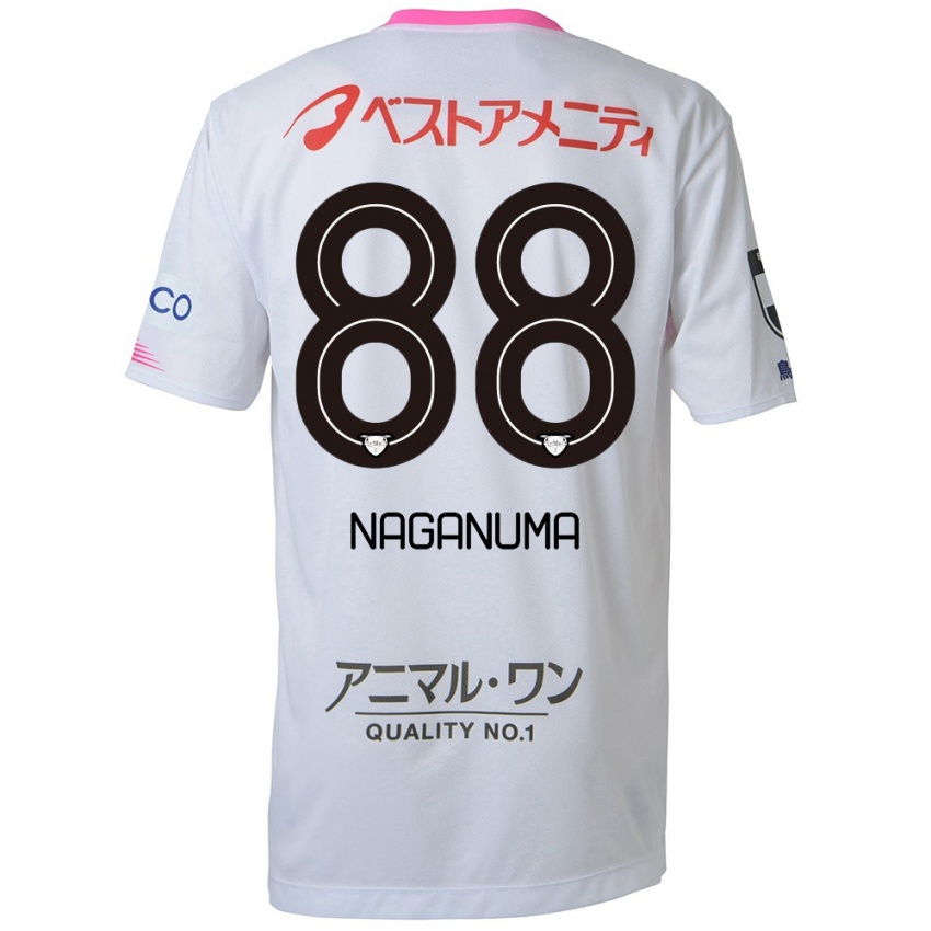 Niño Camiseta Yoichi Naganuma #88 Blanco Azul Rosa 2ª Equipación 2024/25 La Camisa Chile