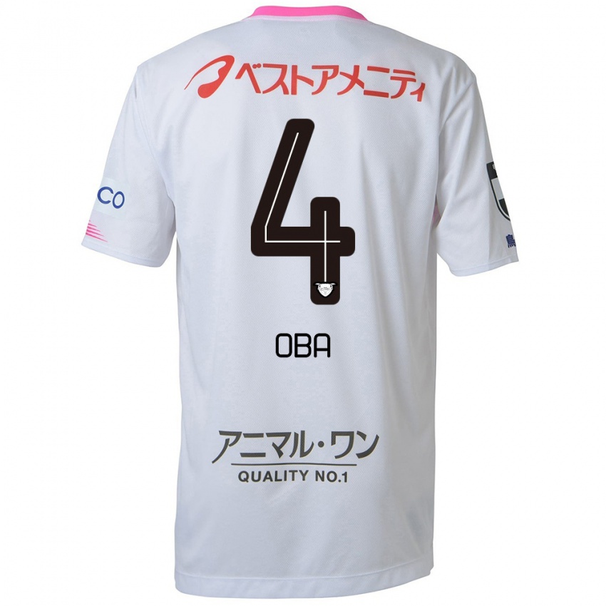 Niño Camiseta Shotaro Oba #4 Blanco Azul Rosa 2ª Equipación 2024/25 La Camisa Chile