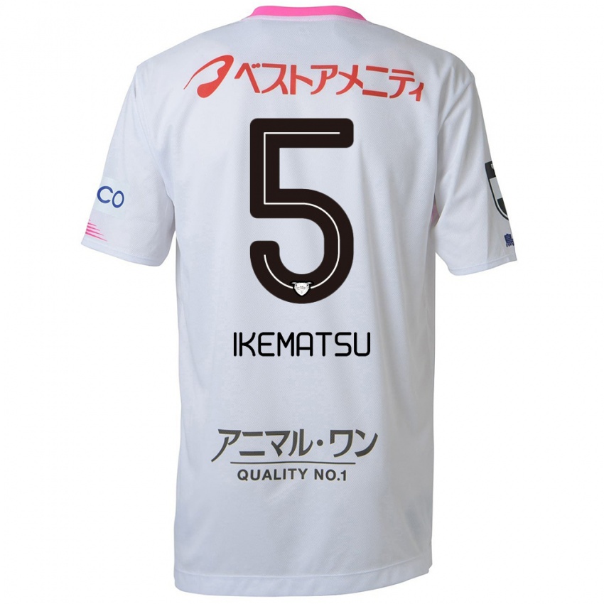 Niño Camiseta Teppei Ikematsu #5 Blanco Azul Rosa 2ª Equipación 2024/25 La Camisa Chile