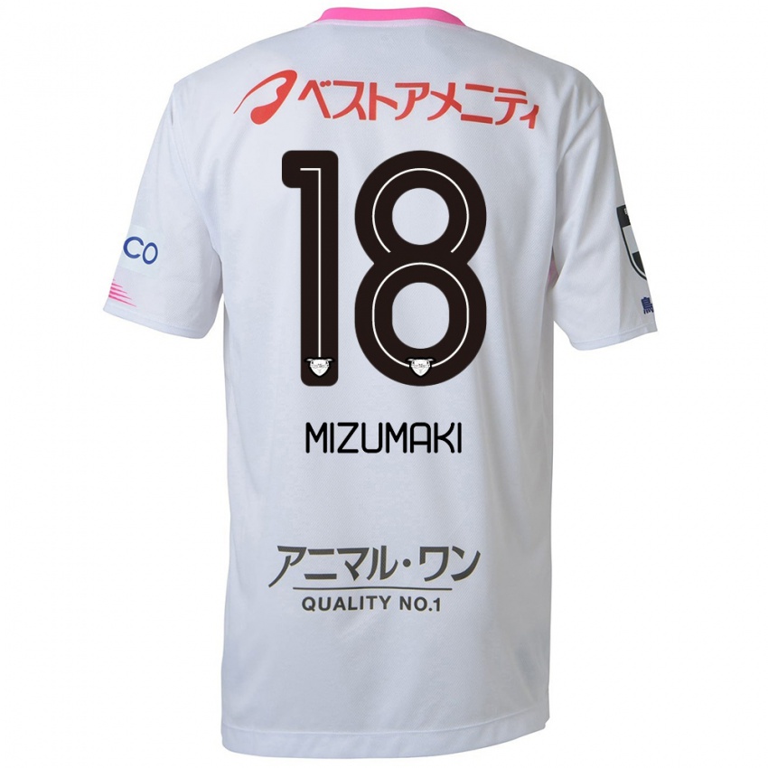 Niño Camiseta Tokito Mizumaki #18 Blanco Azul Rosa 2ª Equipación 2024/25 La Camisa Chile