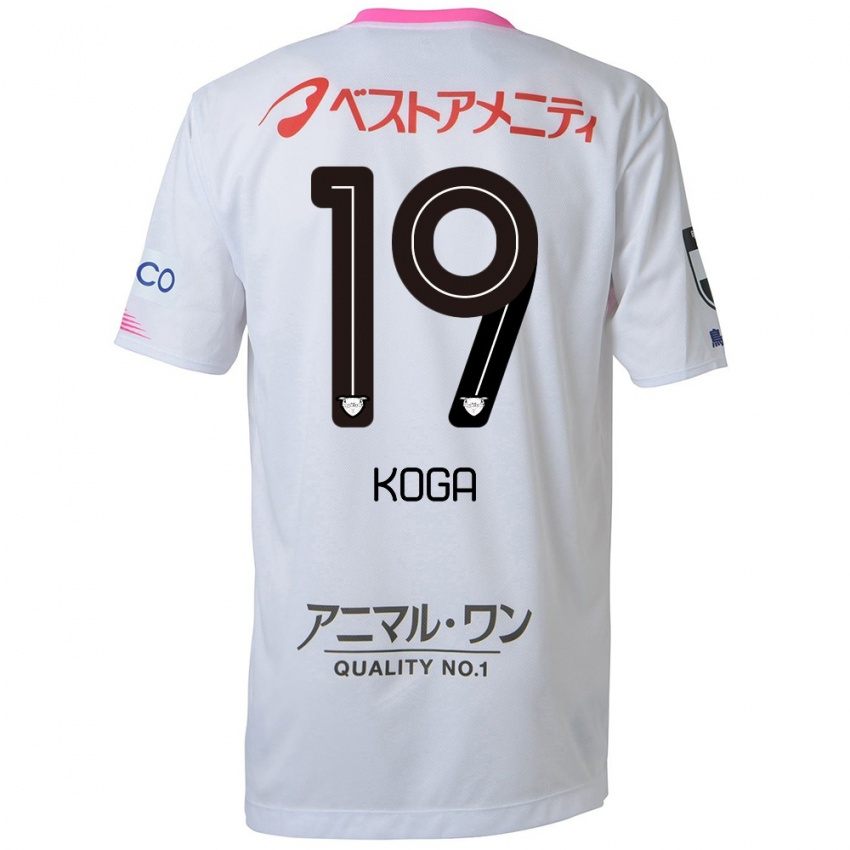 Niño Camiseta Ryoma Koga #19 Blanco Azul Rosa 2ª Equipación 2024/25 La Camisa Chile