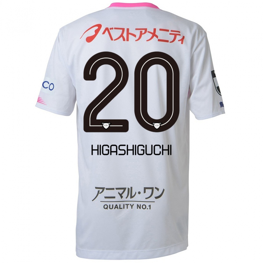 Niño Camiseta Aitaro Higashiguchi #20 Blanco Azul Rosa 2ª Equipación 2024/25 La Camisa Chile