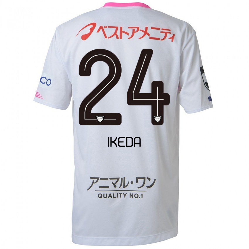 Niño Camiseta Tokia Ikeda #24 Blanco Azul Rosa 2ª Equipación 2024/25 La Camisa Chile