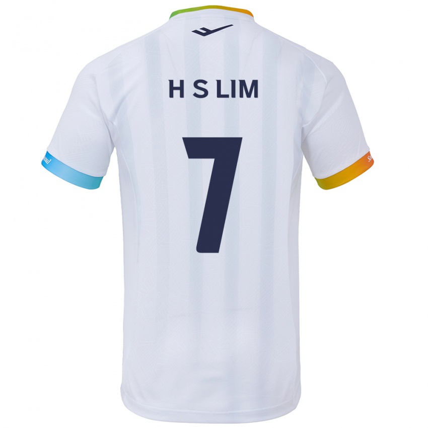 Niño Camiseta Sang-Hyub Lim #7 Blanco Azul 2ª Equipación 2024/25 La Camisa Chile