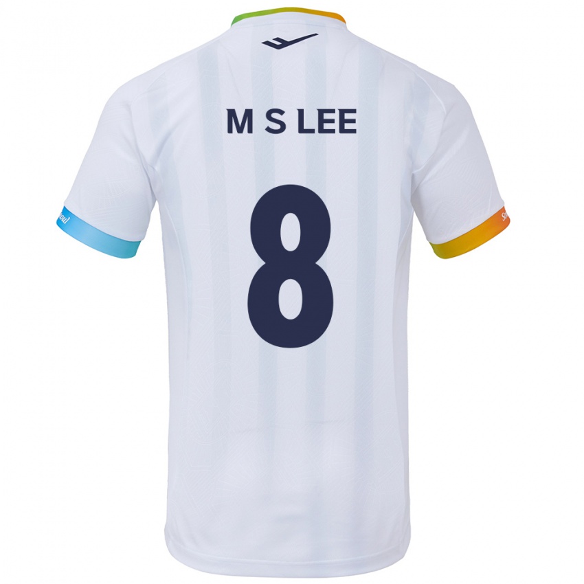 Niño Camiseta Seung-Mo Lee #8 Blanco Azul 2ª Equipación 2024/25 La Camisa Chile