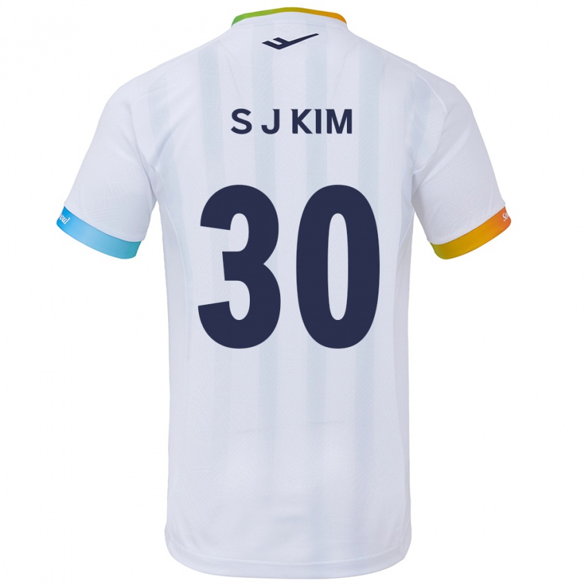 Niño Camiseta Ju-Sung Kim #30 Blanco Azul 2ª Equipación 2024/25 La Camisa Chile