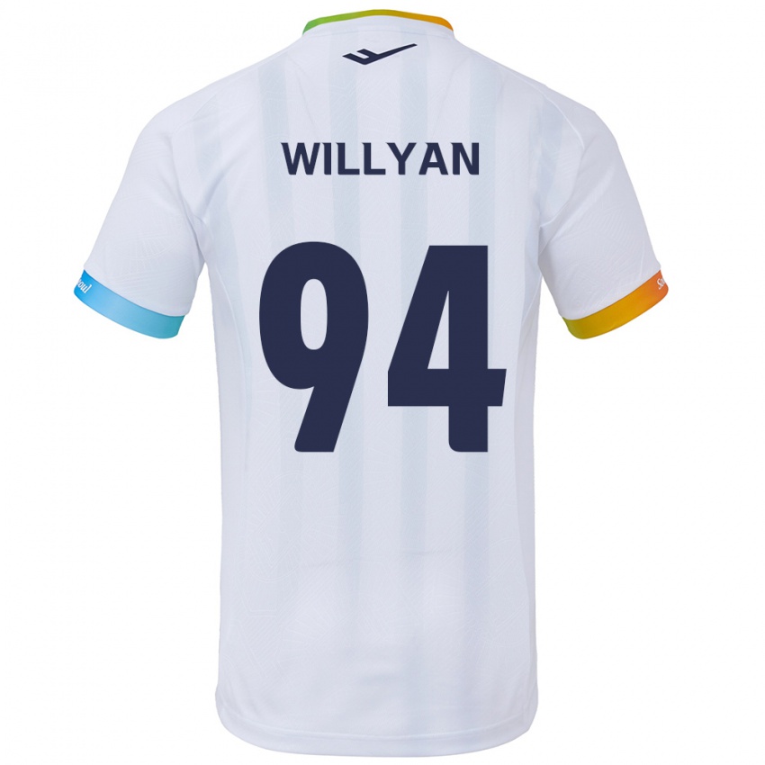 Niño Camiseta Willyan #94 Blanco Azul 2ª Equipación 2024/25 La Camisa Chile