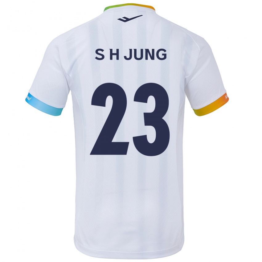 Niño Camiseta Hyeon-Soo Jung #23 Blanco Azul 2ª Equipación 2024/25 La Camisa Chile