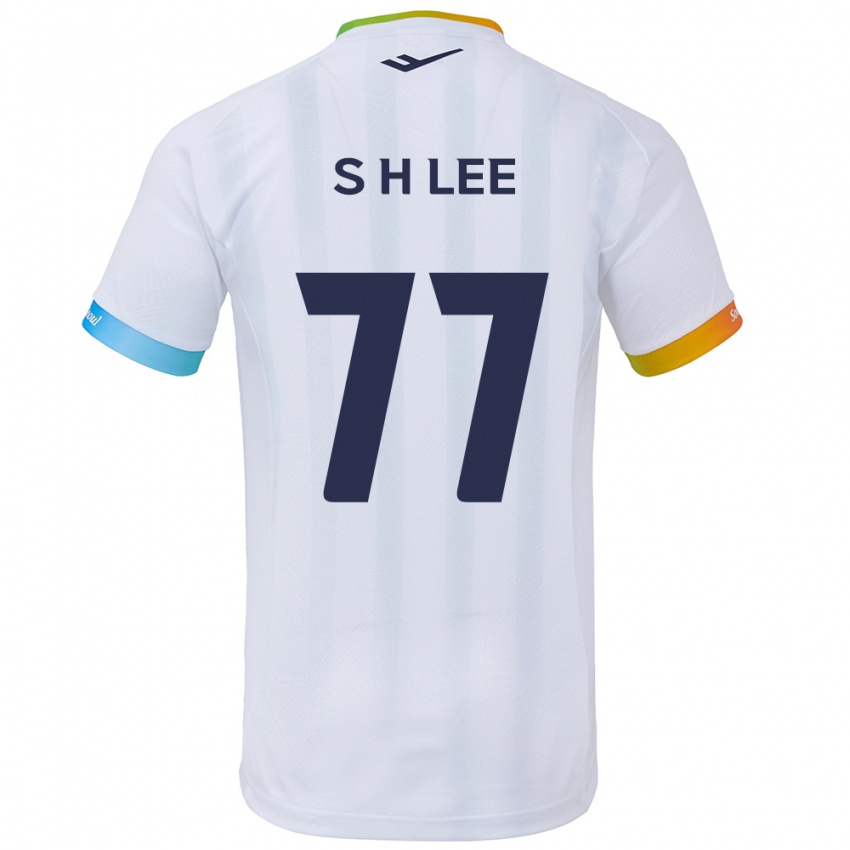 Niño Camiseta Hyeon-Seung Lee #77 Blanco Azul 2ª Equipación 2024/25 La Camisa Chile