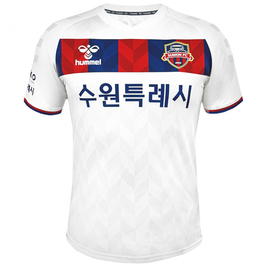 Niño Camiseta Min-Sung Kang #27 Blanco Azul 2ª Equipación 2024/25 La Camisa Chile