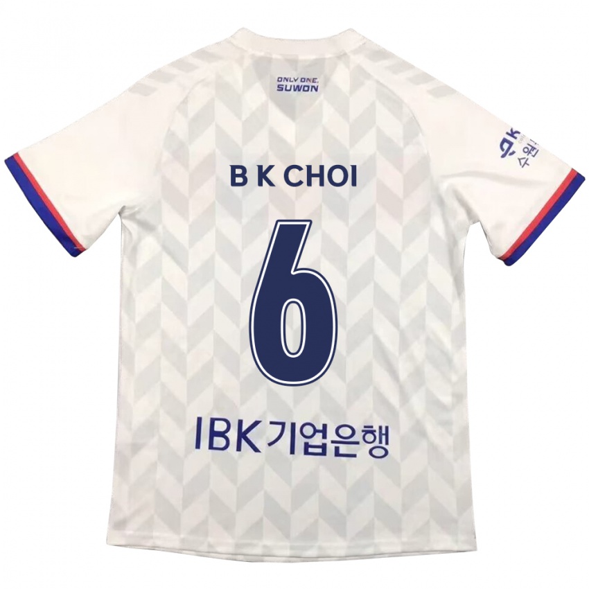 Niño Camiseta Kyu-Baek Choi #6 Blanco Azul 2ª Equipación 2024/25 La Camisa Chile