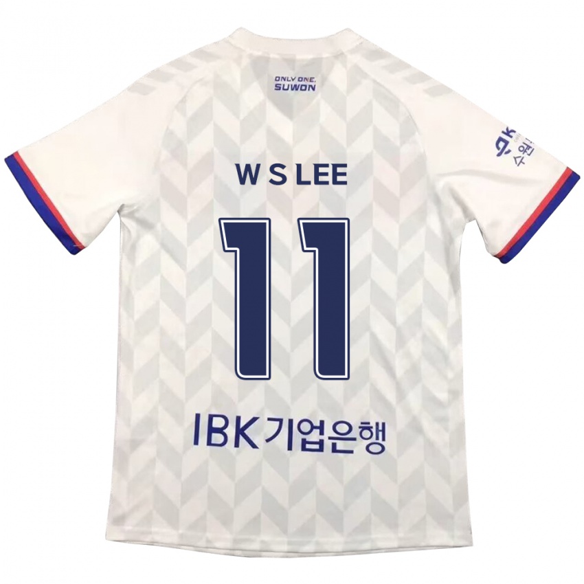 Niño Camiseta Seung-Woo Lee #11 Blanco Azul 2ª Equipación 2024/25 La Camisa Chile