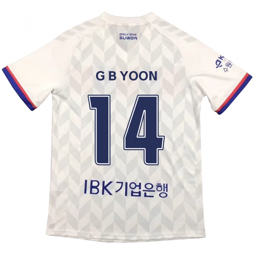 Niño Camiseta Bit-Garam Yoon #14 Blanco Azul 2ª Equipación 2024/25 La Camisa Chile