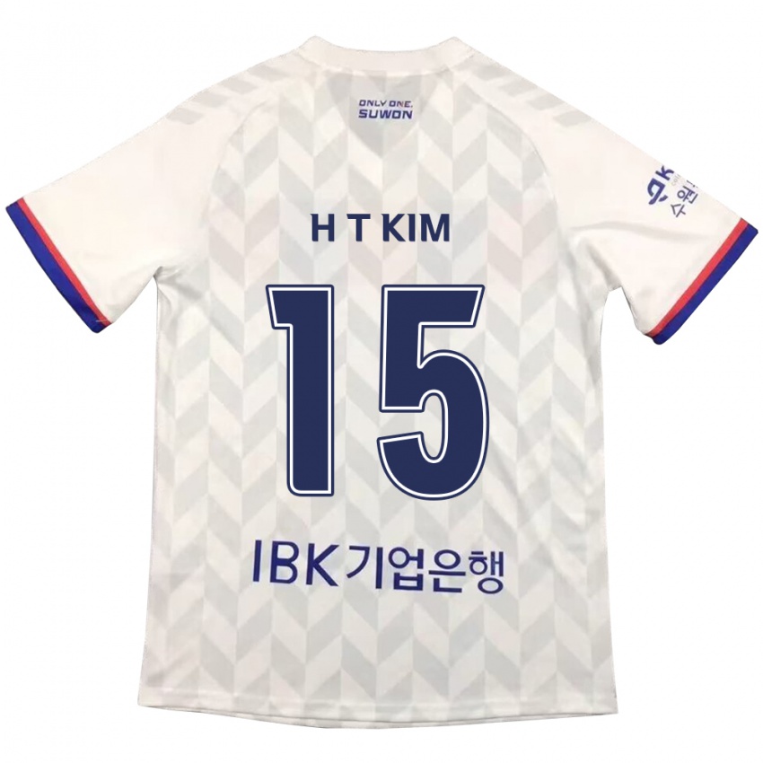 Niño Camiseta Tae-Han Kim #15 Blanco Azul 2ª Equipación 2024/25 La Camisa Chile